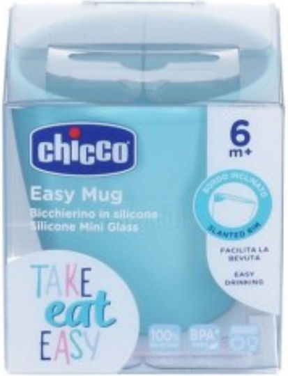 Chicco Παιδικό Ποτηράκι από Σιλικόνη Γαλάζιο για 6m+