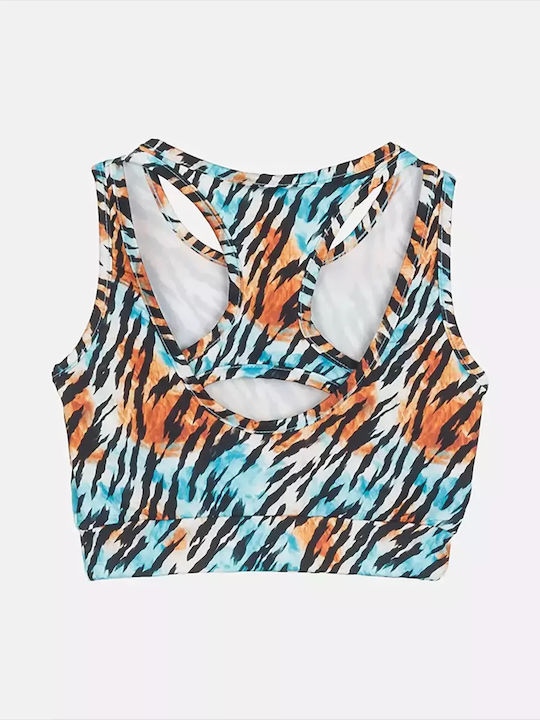 Kinder-Crop-Top Ärmellos Leopard