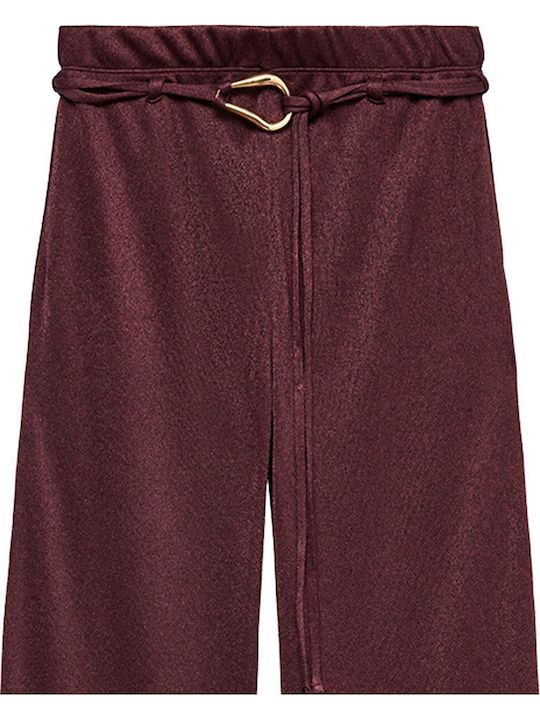 Vero Moda Γυναικείο Υφασμάτινο Παντελόνι Wide Winetasting