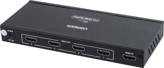 Globostar Ugreen-1x4 41019 Ugreen 1x4 All In One 4k HDMI Signal Splitter LED Video Controllers Input Signal W3840 x H2160@60Hz Input 1 HDMI Output 4 HDMI AC 220-240V IP20 D17.7 x W7.5 x H2cm 2 Years Warranty