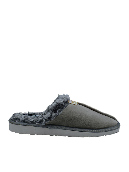 Winter Women's Slippers with Fur Gray