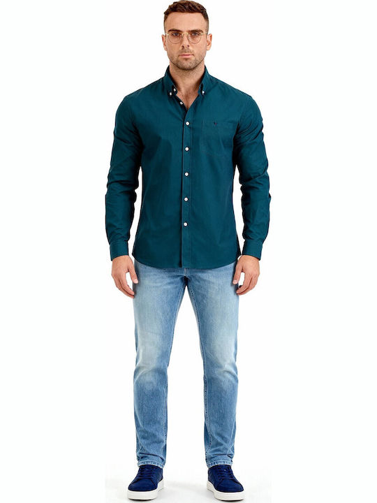 Long-sleeved Cotton Shirt Green