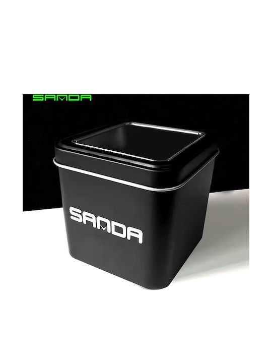 Sanda Ceas Bărbați 38mm Baterie Cu Curea Neagră Din Cauciuc