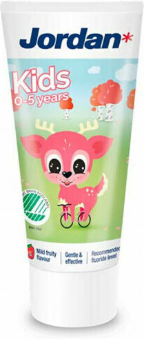 Jordan Hippopotamus Baby Toothpaste for 0m+ with Mild Raspberry Flavor 50ml