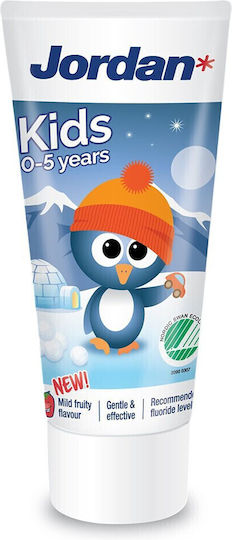 Jordan Hippopotamus Baby Toothpaste for 0m+ with Mild Raspberry Flavor 50ml