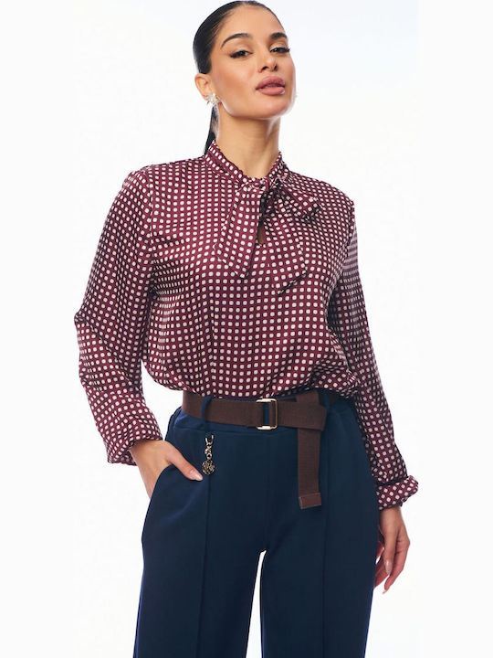 Women's Long Sleeve Shirt Burgundy