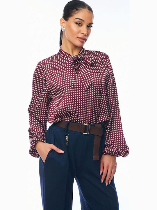 Women's Long Sleeve Shirt Burgundy