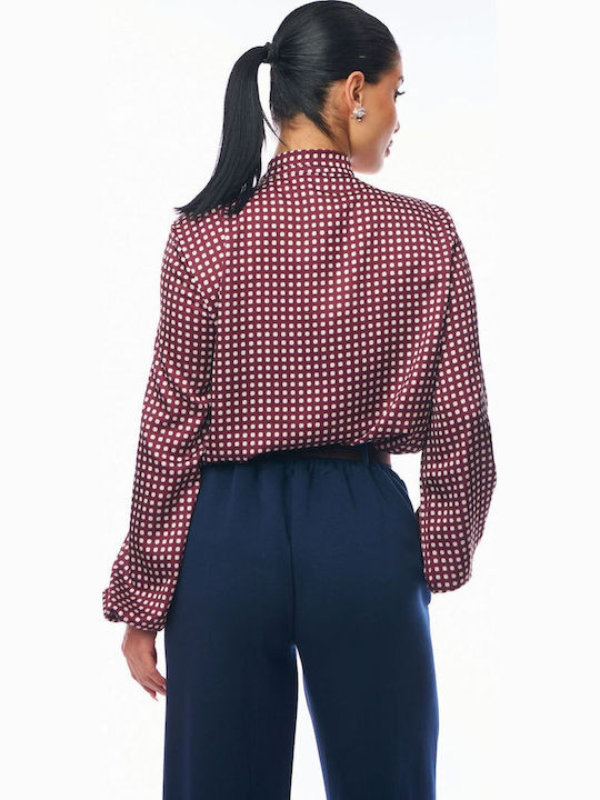 Women's Long Sleeve Shirt Burgundy