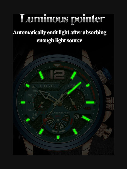 Lige Uhr Batterie mit Lederarmband