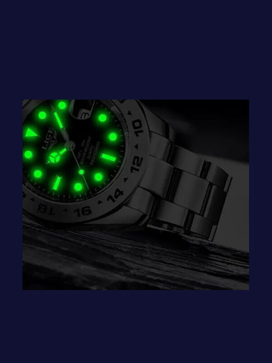 Ανδρικό Ρολόι 43mm Μπαταρίας Ασημί