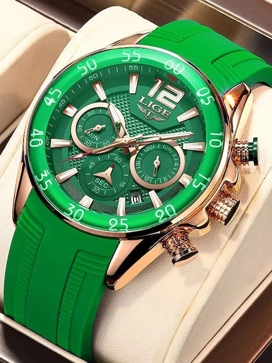Lige Damen Uhr mit Grün Metallarmband