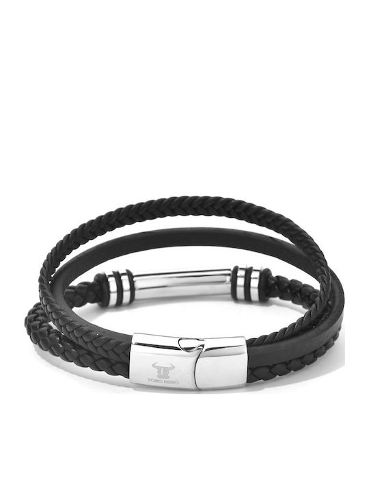 Toro Nero Brățară Pentru Bărbați Din Piele 21cm