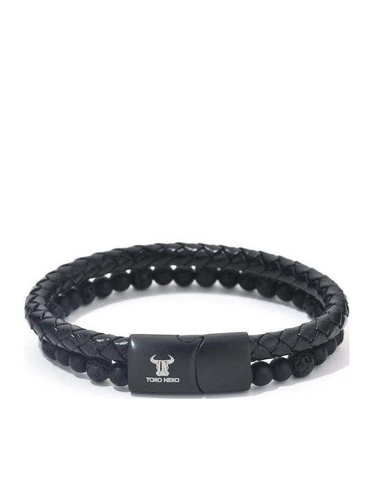 Toro Nero Brățară Pentru Bărbați Din Piele 21cm