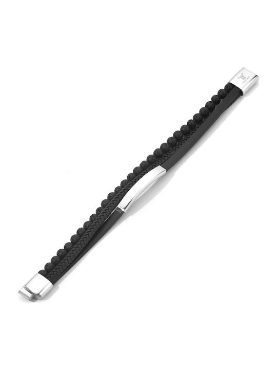 Toro Nero Brățară Pentru Bărbați Din Piele 21cm