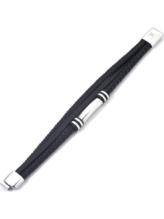 Toro Nero Brățară Pentru Bărbați Din Piele 21cm