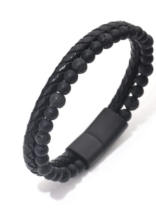 Toro Nero Brățară Pentru Bărbați Din Piele 21cm
