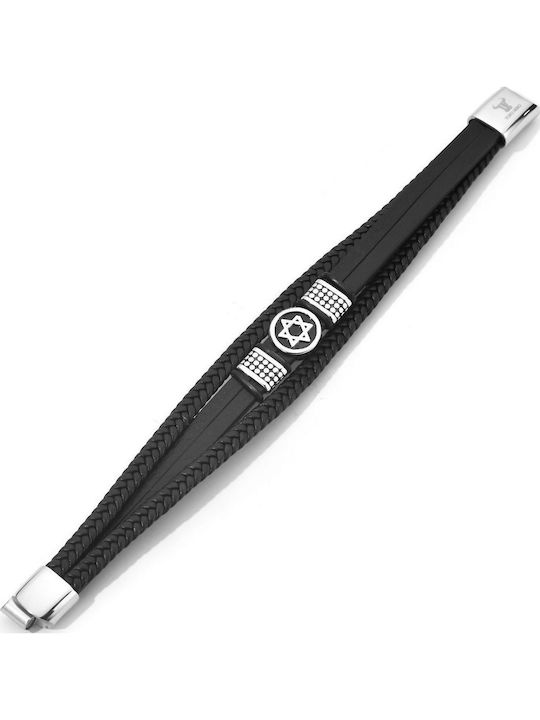 Toro Nero Brățară Pentru Bărbați Din Piele 21cm