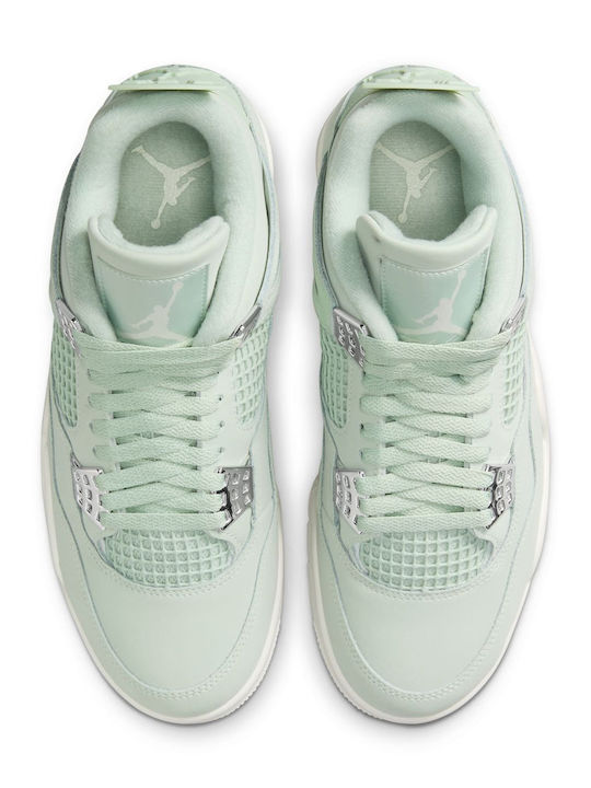 Air  4 Retro Дамски Сникърси Seafoam / Sail-Сребърни