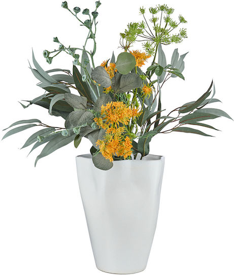 Oranic Vase Terracotta 30cm White White Depth 25cm X Width 25cm X Height 31cm