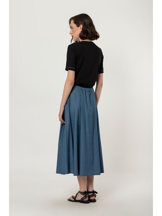 Denim Midi Skirt Jeans