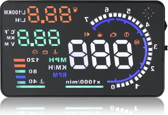 Pyramid Car Dashboard OBD2, Head Up Display, Speedometer, RPM Counter and Water Temperature Digital Instrument
