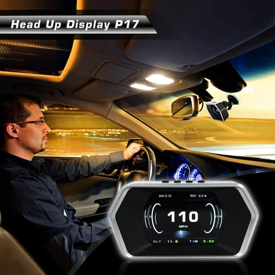 Pyramid Instrument digital OBD2, Head Up Display, Temperatura apei, Contor RPM, Temperatura uleiului și Aer-combustibil Pentru mașină pentru montare pe Tabloul de bord