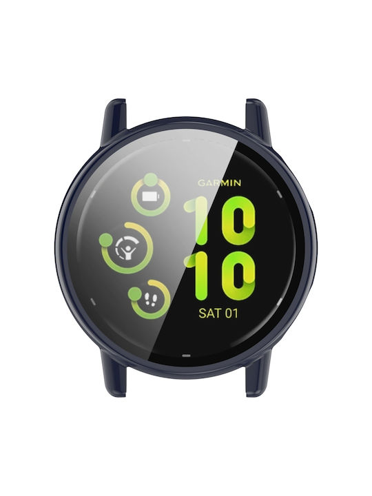 Протективен Калъф За Часовник Мембрана Защитна Garmin Vivoactive 5 Active 5 Син