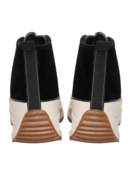 Γυναικεία Flatforms Μποτάκια Μαύρα