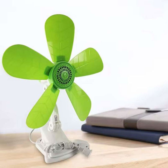 Siks Ventilator Portabil Aer Mini Aer Conditionat Si Ventilatoare Birou Podea Viteza 1 Clip Montare Reglabil Priza Silențios Puternic Acasă Atelier Cameră Copii Birou Verde