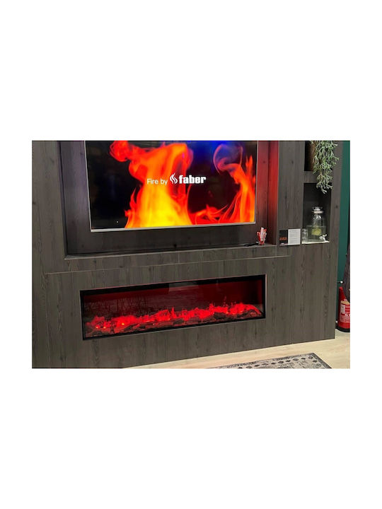 Faber Eslim 1200450 Wandmontiertes Elektrisches Kamin 2000W 80x121cm