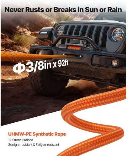 Vevor Electric 4x4 Car Winch 12V with Towing Capacity 6100kg