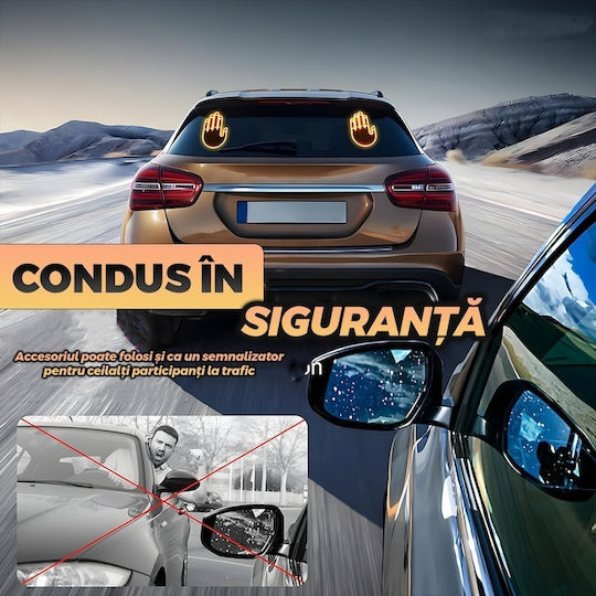 Led Car Signal Fernbedienung Handheld Typ 4 Nutzungsmodi Helle Beleuchtung Universelle Kompatibilität Schwarz Orange