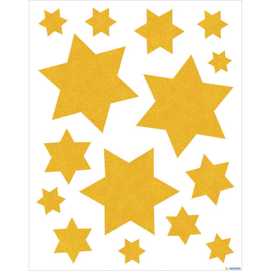 Herma Christmas for Window with Design Αστεριού Window Decor Stars Gold