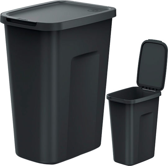 Prosperplast Coș de Gunoi Plastic Negru 35lt 1buc