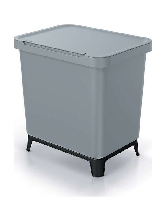 Prosperplast Kunststoff Mülleimer Grau 10lt