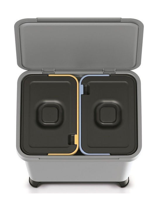 Prosperplast Kunststoff Mülleimer Grau 10lt