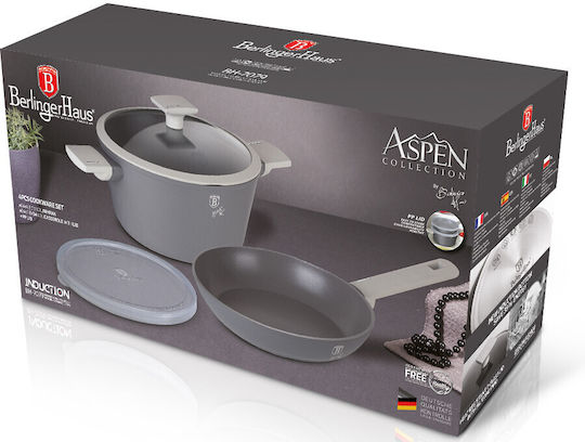 Berlinger Haus Комплект Съдове За Готвене От Лят Алуминий Aspen Collection С Вътрешно Покритие От Камък 2 Части