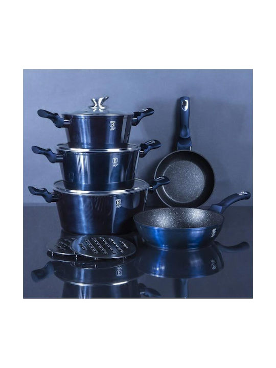 Berlinger Haus Berlinger Haus Kochgeschirr-Set aus Aluminiumguss Aquamarin Edition mit Innenbeschichtung aus Stein 5 Töpfe & Pfannen Sets