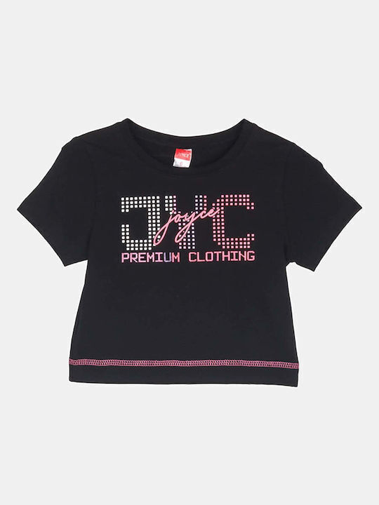 Kids' Set with Leggings Summer 2pcs Black Disco Leds