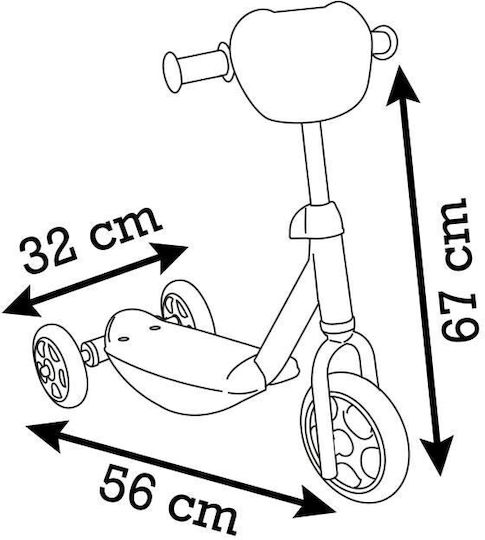 Smoby Trotinetă Copii cu 3 Roți Multicoloră
