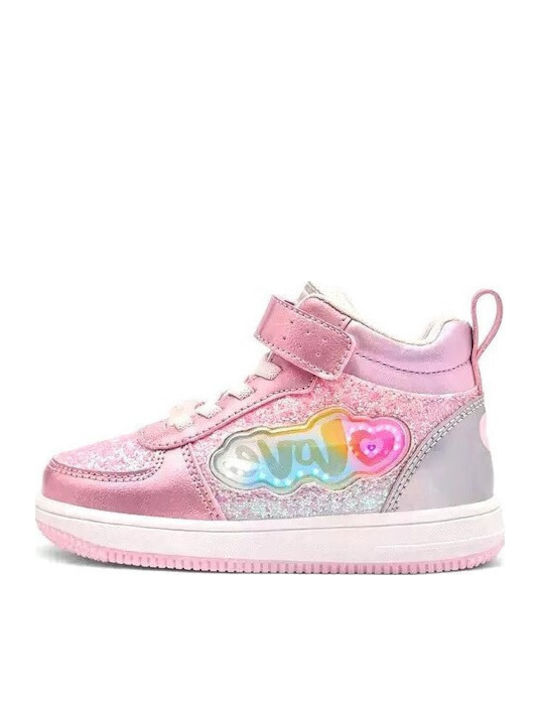 Παιδικά Sneakers High με Φωτάκια Πολύχρωμα