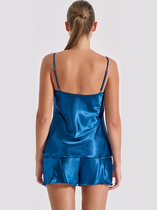 Milena by Paris Χειμερινό Babydoll Πετρόλ