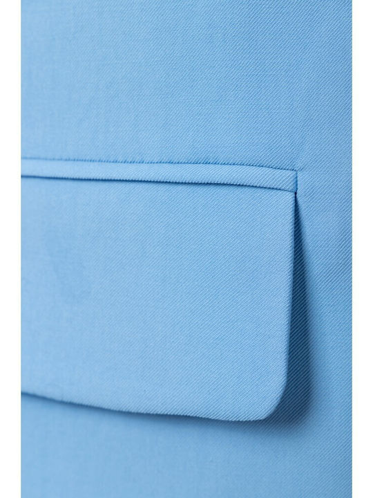 Helmi Женски Кръстосано Сако Light Blue