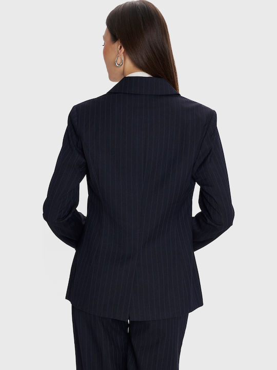 ALE - The Non Usual Casual Blazer pentru femei Încrucișat Sacou Blue