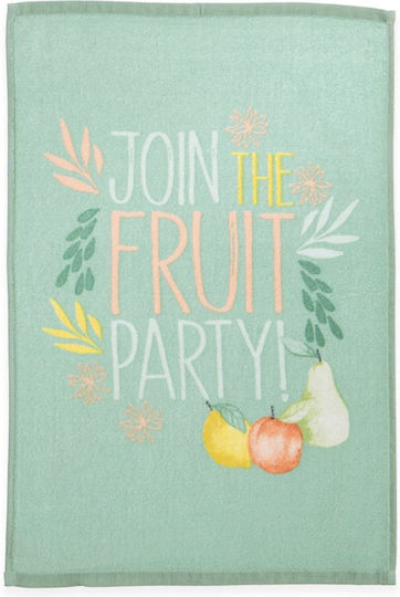 Nef-Nef Homeware FRUIT PARTY Tea Towel from 100% Cotton in White Color 40x60cm