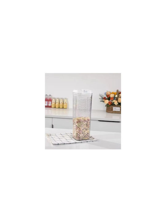 Set of 5pcs Jars General Use with Lid Plastic Transparent 1600ml
