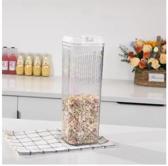 Set 5Stücke Lebensmittelgläser Allgemeine Verwendung mit Kunststoffdeckel Transparent 1600ml
