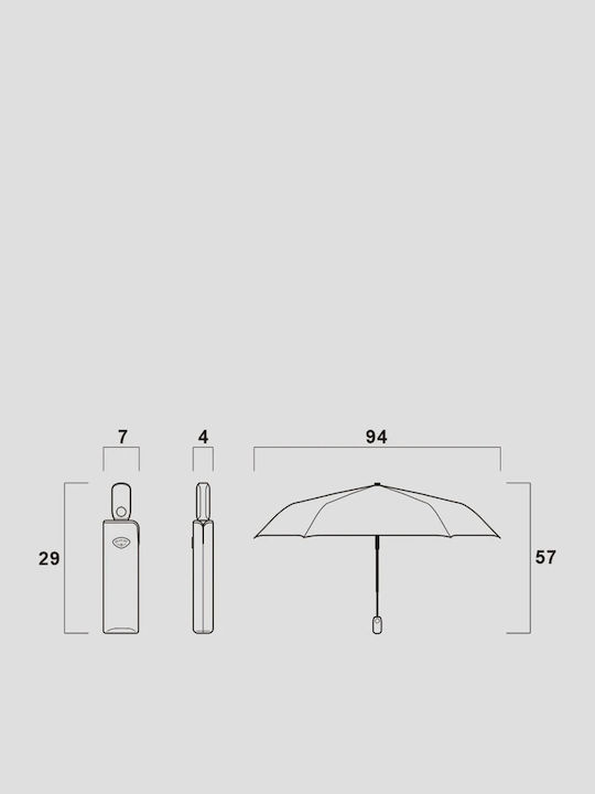 Windproof Automatic Umbrella Compact Red
