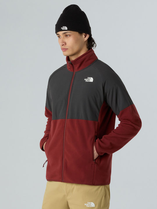 M Glacier Men's Fleece Cardigan Sumac/asphalt Grey