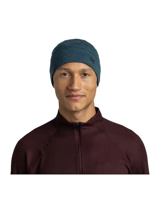 Merino Beanie Unisex Σκούφος Πλεκτός σε Πράσινο χρώμα